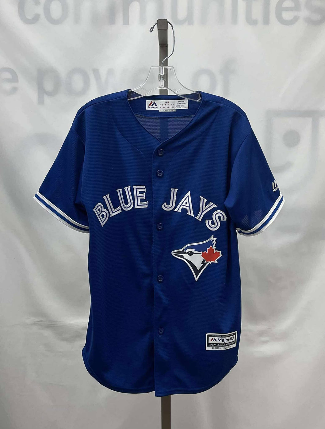 Children's Majestic Short Sleeve Blue Jays Jersey, 10/12