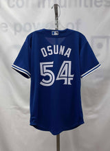 Load image into Gallery viewer, Children&#39;s Majestic Short Sleeve Blue Jays Jersey, 10/12
