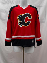 Load image into Gallery viewer, Youth's Johnny Gaudreau Calgary Flames Long Sleeve Jersey, L/XL
