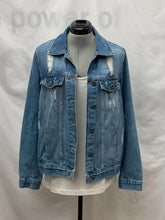Load image into Gallery viewer, Women's Blue Steel Denim Jacket, Large
